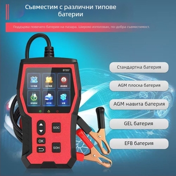 BT201 автомобилен диагностичен инструмент за откриване на повреди, Vie – OBD2 съвместим, захранване 8–36 V, работна температура 0–50 °C, преносим, ръчен