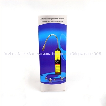 Халогенен детектор за течове WJL-6000 — модел WJL-6000, измерване на халогенни газове, захранване 6V DC, работна температура 0–52 °C, размери 23×8.5×5.3 cm