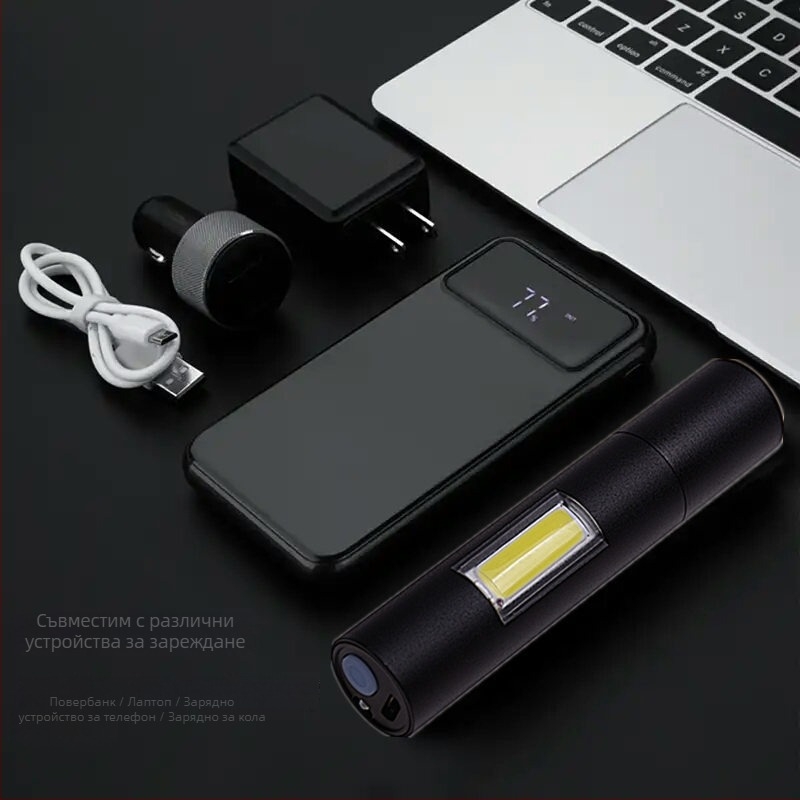 Wood's Lamp 365nm UV ръчен LED светлинен инструмент за детекция и оценка на артефакти, презареждащ се, 5W, алуминиев корпус, 1000mAh батерия, зарядно включено