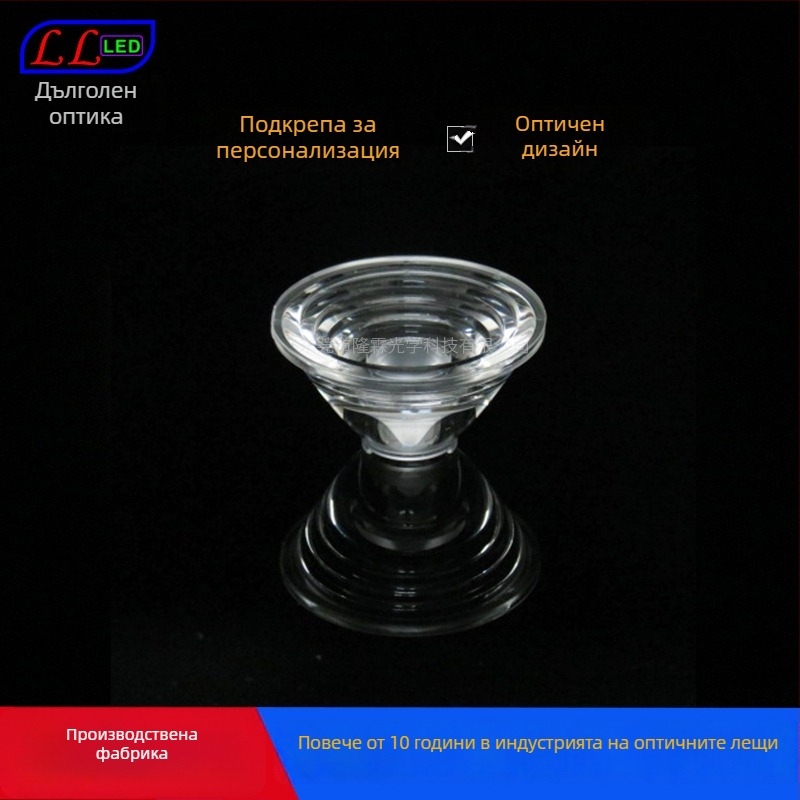 LED леща, 3° тесен лъч, с резба, PMMA акрил, пропускливост 93%, 5050 леща