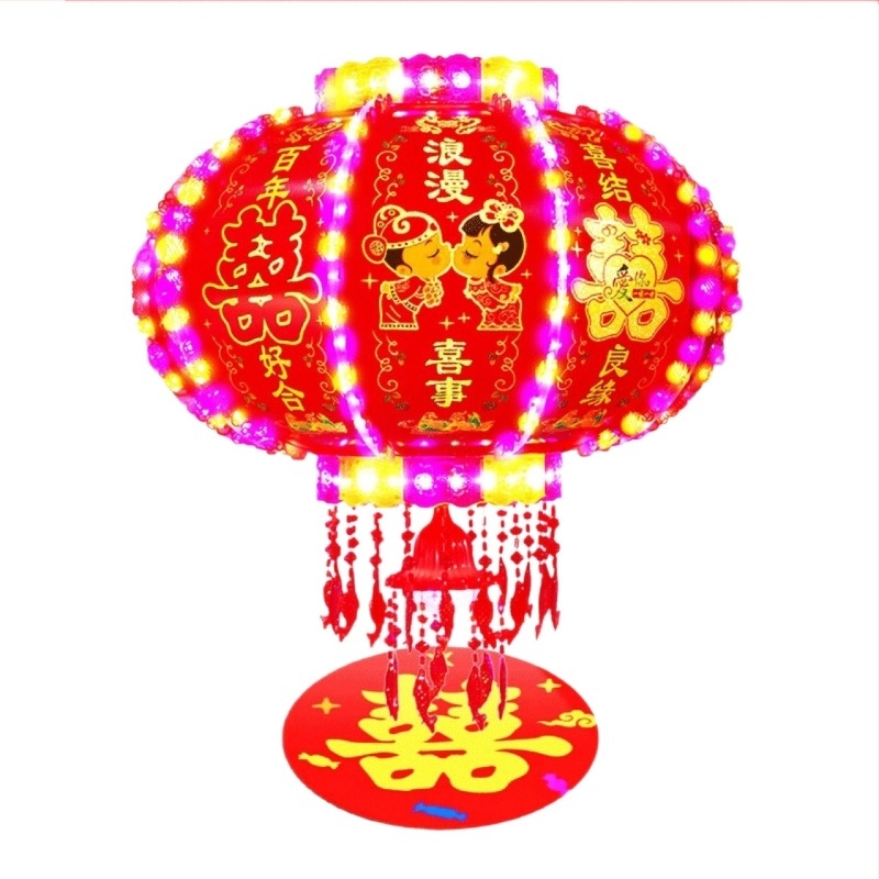 Лантерна Magic Ball с проекция на символ на късмета, въртяща се, кръгла, светеща, класически стил