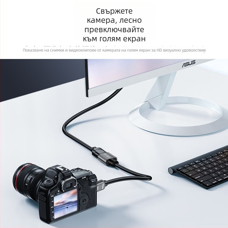 MiniDP към DP кабел за 8K поддръжка, мед без кислород, златно покритие, дължина 1.5–3 м