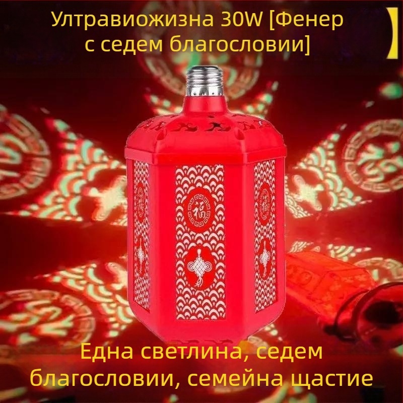 Висяща лампа – Seven-Color Blessing Lantern, E27, 220V, IP43