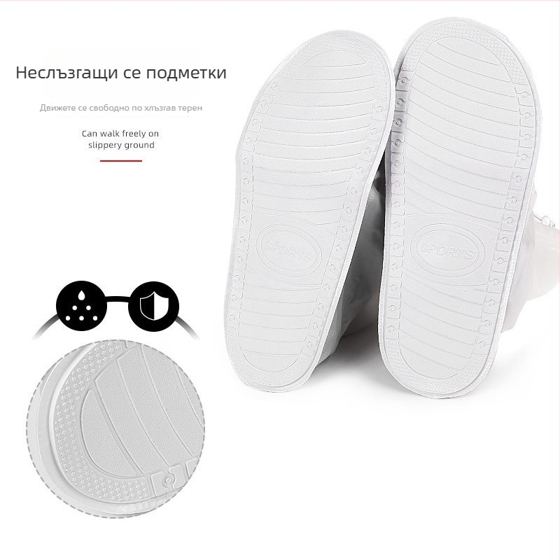 Водоустойчива унисекс PVC ботуши за дъжд, износоустойчиви и антихлъзгащи, с удебелен под за употреба на открито