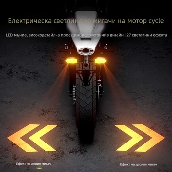 Мотоциклетен мигач прожектор с LED, универсална съвместимост, 12V, 1A, модел 005, ABS+PC