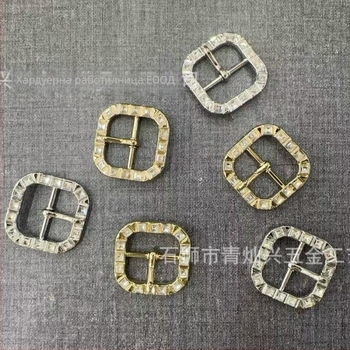 Qingcan квадратна катарама с диаманти и стъкло, японски стил, код A48649-25, за обувки, шапки, облекло и колани