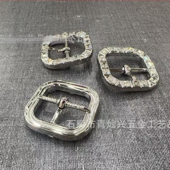 Qingcan квадратна катарама с диаманти и стъкло, японски стил, код A48649-25, за обувки, шапки, облекло и колани