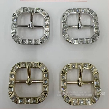 Qingcan квадратна катарама с диаманти и стъкло, японски стил, код A48649-25, за обувки, шапки, облекло и колани