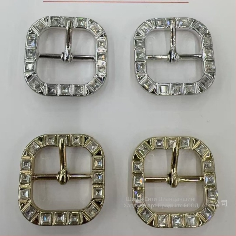 Qingcan квадратна катарама с диаманти и стъкло, японски стил, код A48649-25, за обувки, шапки, облекло и колани