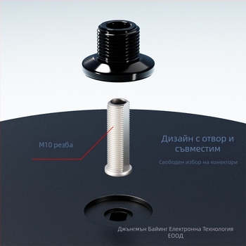 Baiying DZ02 Подова стойка за микрофон с дискова основа и поднос за нотни листове