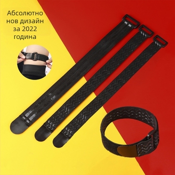 Ботуши над коляното с велкро лента 3,8 см, дълги ботуши с катарама за връзки, противохлъзгаща лента