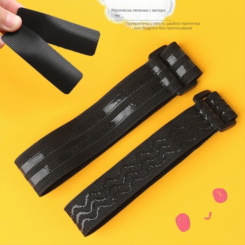 Ботуши над коляното с велкро лента 3,8 см, дълги ботуши с катарама за връзки, противохлъзгаща лента