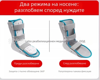 Глезен ортез – медицинска опора за крак при фрактура на пръста, защита на прасеца, материал: гъба, за възрастни, пакет от 40 броя, защита за крак