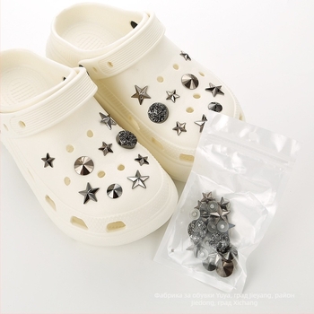 Катарами за обувки, модел 112, метален винтидж стил, подвижна звездна декоративна катарама, подходящи за маратонки, кожени обувки, ботуши и сандали