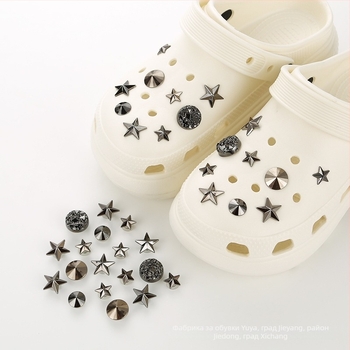 Катарами за обувки, модел 112, метален винтидж стил, подвижна звездна декоративна катарама, подходящи за маратонки, кожени обувки, ботуши и сандали