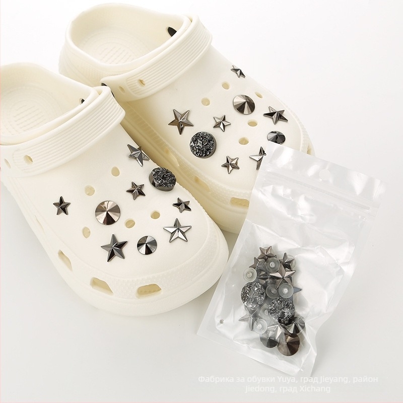 Катарами за обувки, модел 112, метален винтидж стил, подвижна звездна декоративна катарама, подходящи за маратонки, кожени обувки, ботуши и сандали