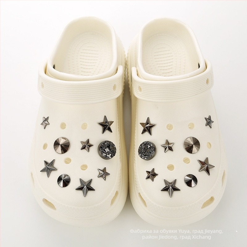 Катарами за обувки, модел 112, метален винтидж стил, подвижна звездна декоративна катарама, подходящи за маратонки, кожени обувки, ботуши и сандали