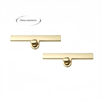 Ключалка за багаж — отливка от цинкова сплав, въртяща се клип-ключалка, полирана и електроплатирана повърхност, тегло 24 g, Пролет 2025