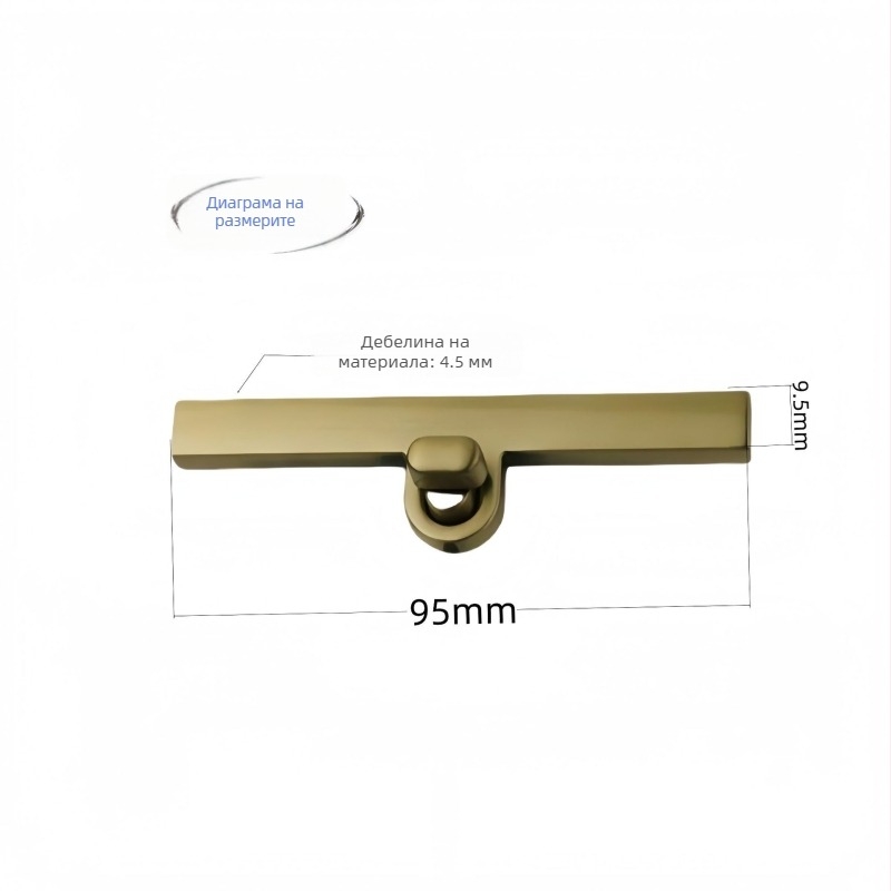 Ключалка за багаж — отливка от цинкова сплав, въртяща се клип-ключалка, полирана и електроплатирана повърхност, тегло 24 g, Пролет 2025