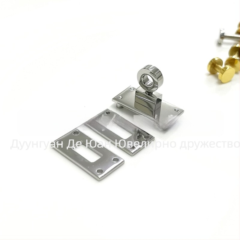 DYSP заключващ механизъм от неръждаема стомана за DIY кожени изделия – портфейли и държатели за карти; износоустойчив аксесоар за багаж с геометричен модел