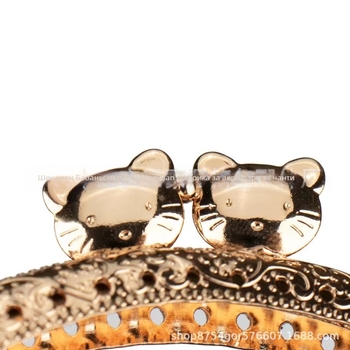 Рамка за портмоне с котешка глава, от желязо — аксесоари за чанти