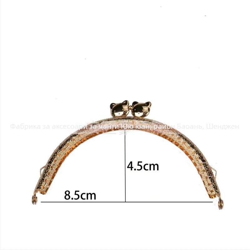 Рамка за портмоне с котешка глава, от желязо — аксесоари за чанти