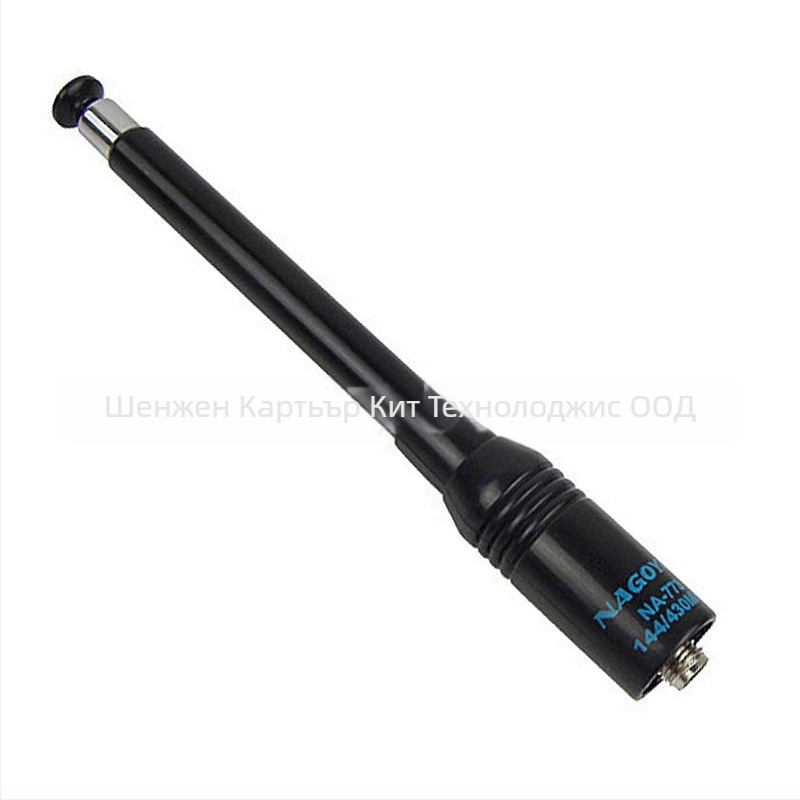 Антена NA-773 за Baofeng/Jianwu/Quansheng и други радиостанции, 50 Ом, обхват 136–174/400–470 MHz, телескопична дължина 11–41 cm, усилване 2.15