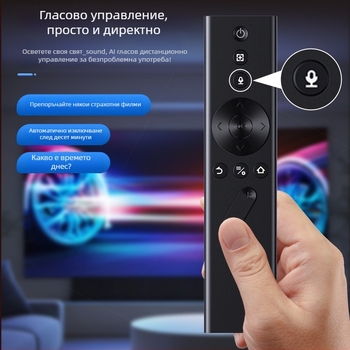 CYU дистанционно управление за телевизор – универсално, Bluetooth гласово управление, 8 мм предавателно разстояние