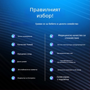 Yuyue безконтактен инфрачервен термометър за чело, медицински клас, за бебета и възрастни, домашен мултифункционален