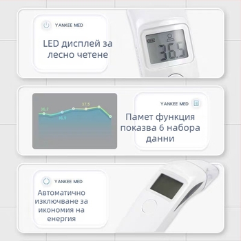 Инфрачервен термометър Heinowo, модел 9802, пуснат през 2021 г., тегло 250 g, за обща употреба