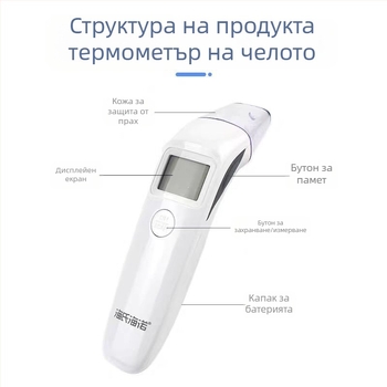 Инфрачервен термометър Heinowo, модел 9802, пуснат през 2021 г., тегло 250 g, за обща употреба