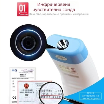 Безконтактен инфрачерен термометър за чело JXB-183, за възрастни и деца, портативен, 1-секундно измерване