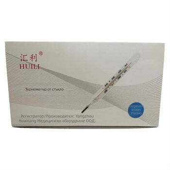 Huili стъклен термометър за подмишница и устна, модел Малък