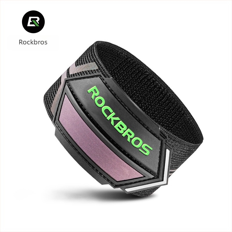 ROCKBROS Светлоотразяваща лента за ръкав и крак за велосипедно нощно каране — полиестер, персонализирано обработване
