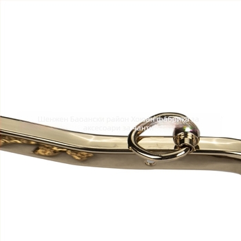 Златист арков обков за дръжка с резба и винтове за DIY чанти