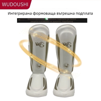 Защита за крак за бокс с PU кожа и пяна с висока плътност, защита на прасците, за възрастни