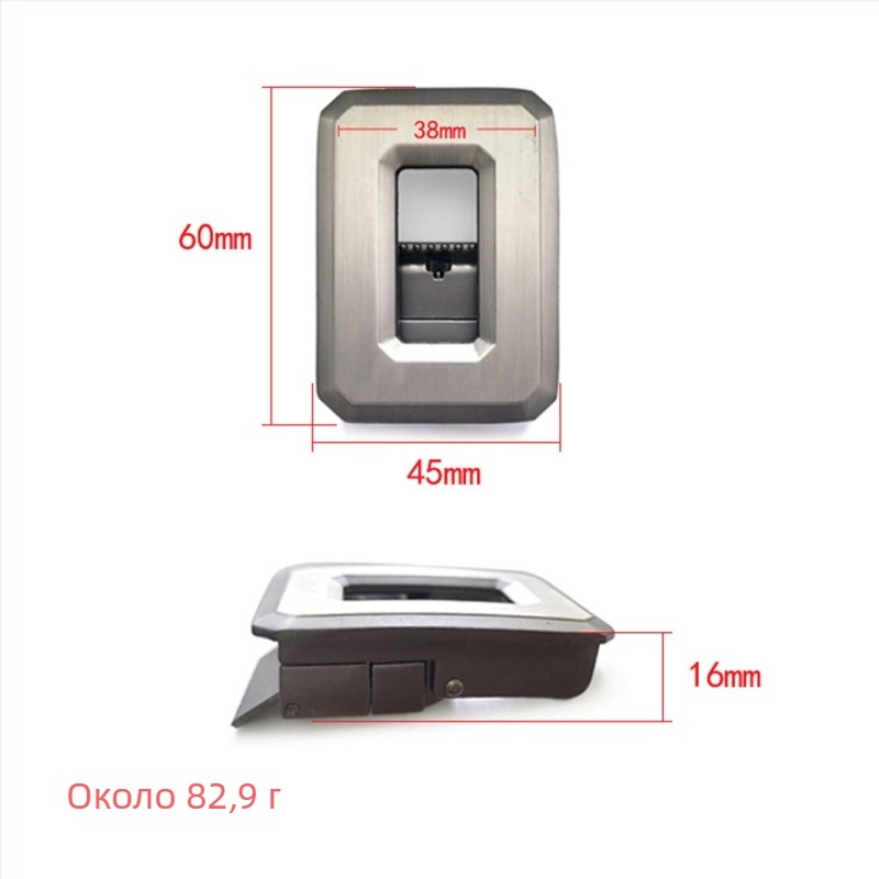 Цинкова сплав закопчалка за колан, куха автоматична, двустранно въртяща се, без зъби за бързо освобождаване, без пробиване (Spring 2025; електрофорезно покритие)