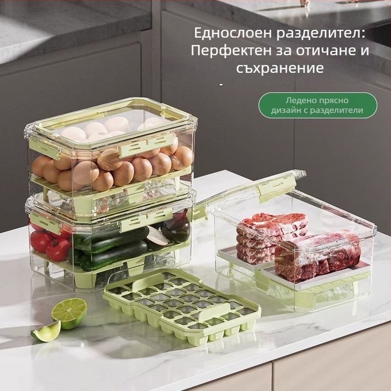 Кутия за обяд, хранително качество, преносима кутия за свежест за пикник на открито, 2.1–3 л, ръчно запечатване, многоразова