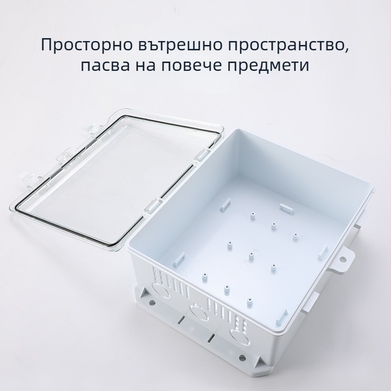 Пластмасова водоустойчива разпределителна кутия, ABS корпус, стенен монтаж, размери 180×250×100 мм, серия Zhouxing