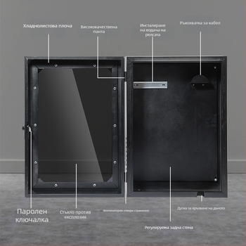 Защитна кутия за зарядна колона за външна употреба, корпус от желязо, стенен монтаж, серия Enxiang