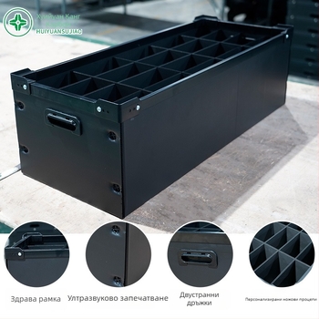 PP пластмасова кутия за транспорт на електронни компоненти, антистатична, висока якост, водоустойчива и с персонализирани вътрешни и външни размери