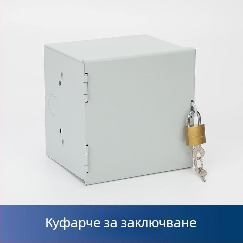 Външна заключваща кутия за зареждане на електромобил със стоманен корпус IP45, монтаж на повърхността, 10A, защита срещу кражба