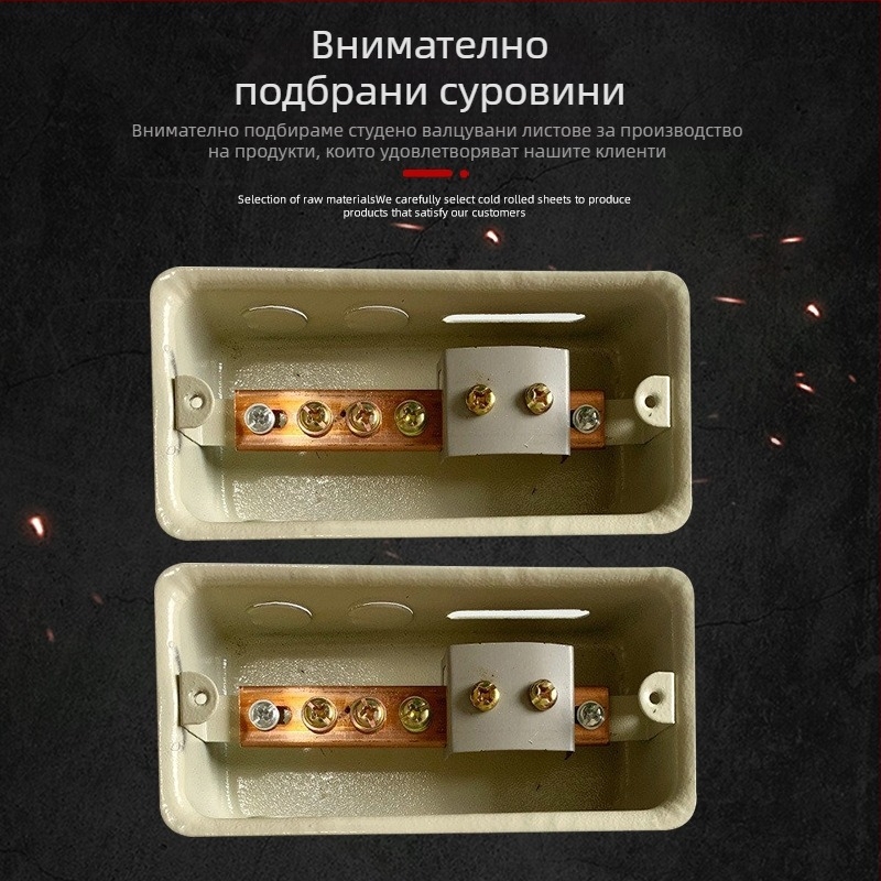 TD28 Малка кутия за равнопотенциални терминали, вградена инсталация, мълниезащита, корпус и капак от студено валцована стомана