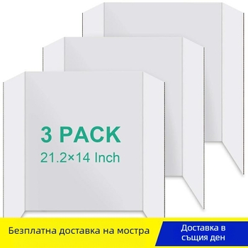 Shengming трисгъваема постерна дъска, бяла, UV печат върху corrugated хартия, 1 бр., за домашен офис