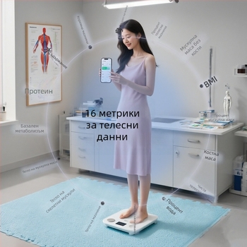 Умна везна за измерване на телесни мазнини за отслабване — прецизно проследяване на промените в телесните мазнини и тегло, запис на криви в приложението