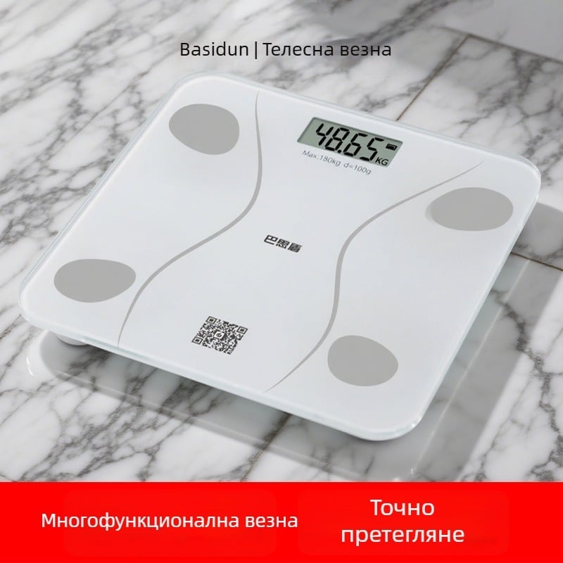 Умна везна за измерване на телесни мазнини за отслабване — прецизно проследяване на промените в телесните мазнини и тегло, запис на криви в приложението