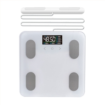 Везна за телесни мазнини с осем електрода и VA дисплей, Bluetooth свързаност, анализ на телесни мазнини и вода, капацитет 180 кг
