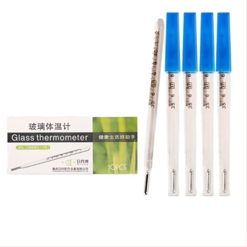 Chongqing Sun and Moon Стъклен термометър с живак за подмишница и устна употреба, бързо измерване, общо предназначение