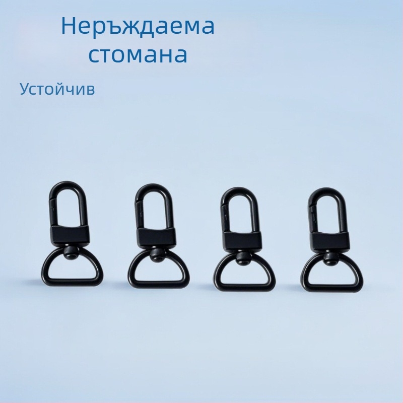 Катарама за багаж от неръждаема стомана, висок гланц, 18K покритие, геометричен модел, ултралека, антибактериална, износоустойчива, възможност за подмяна на материала