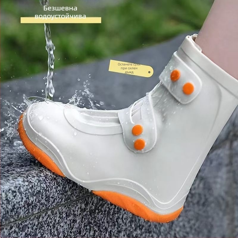 За възрастни протектори за обувки против дъжд, средна дължина, против хлъзгане, износоустойчиви, устойчиви на сняг, преносими за външна употреба